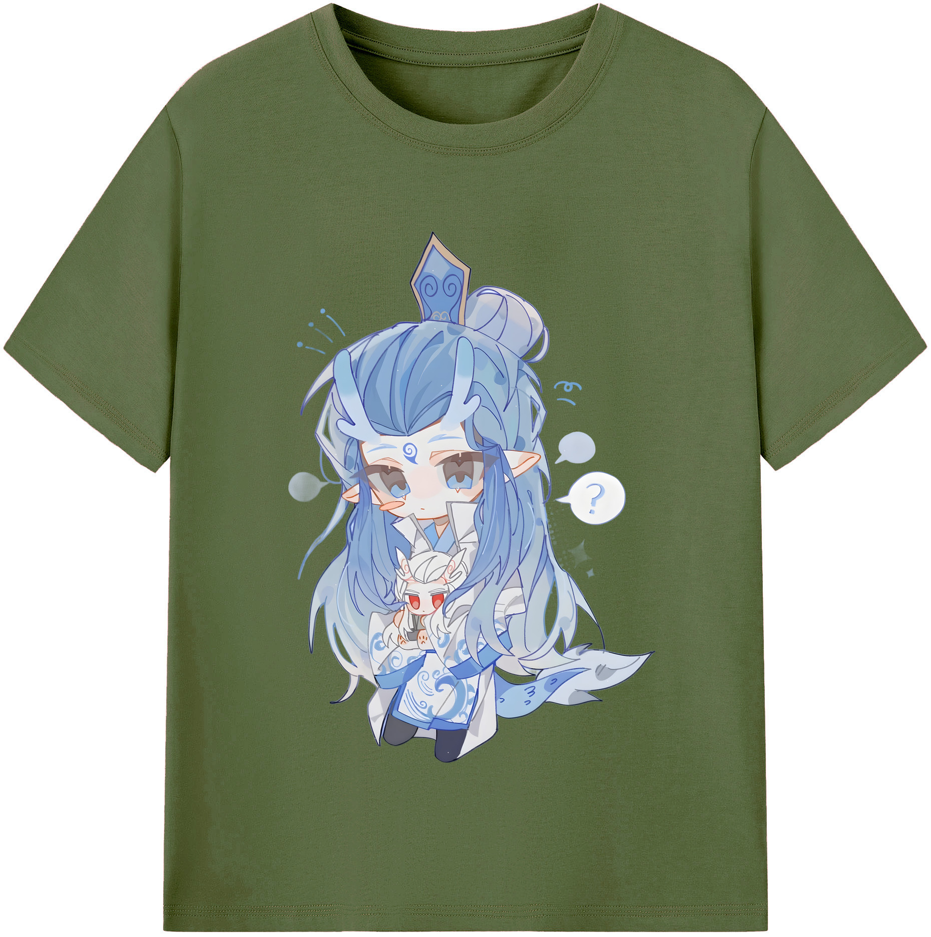 （画像用） Ne Zha 2 ナタ 魔童の大暴れ 綿100％半袖Tシャツ（フロントプリント）